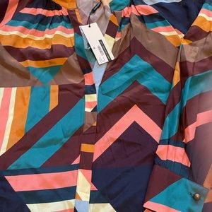 NWT Tracy Reese Silk Multi color Blouse size 2x